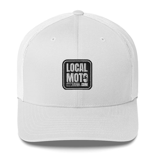 Local Moto Trucker Cap White